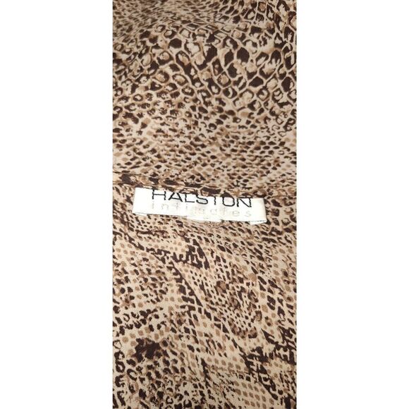 Halston Intimates Lingerie Night Gown  Size Large Reptile print Polyester USA Vi - Picture 3 of 6